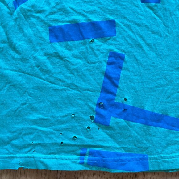 Handprinted and distressed American Apparel tee! - Picture 3 of 3